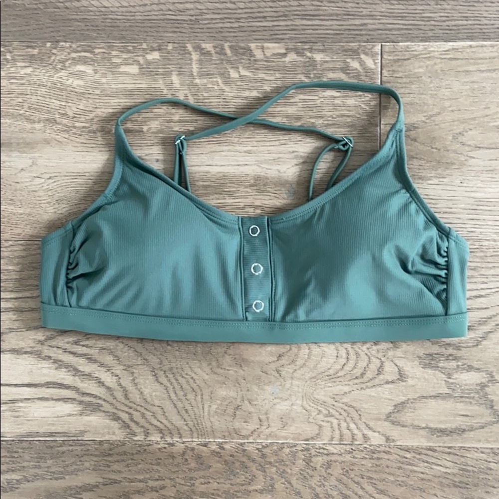 army green bikini top